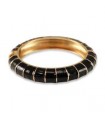Bracelet jonc émaillé - NOIR et DORÉ