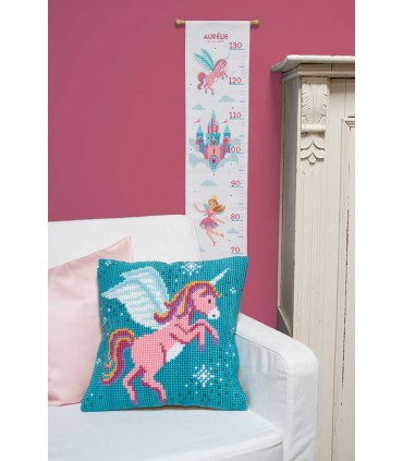 VERVACO : Kit Canevas coussin –  LICORNE