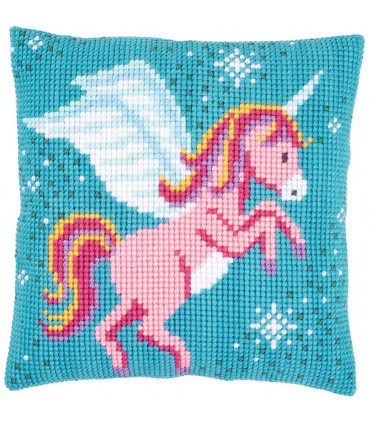 VERVACO : Kit Canevas coussin –  LICORNE