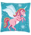 VERVACO : Kit Canevas coussin –  LICORNE