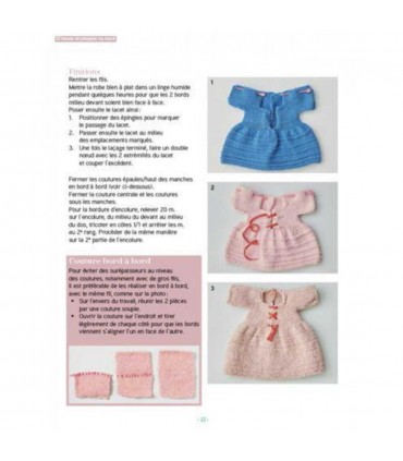 12 Tenues de poupées au tricot &amp; leurs accessoires