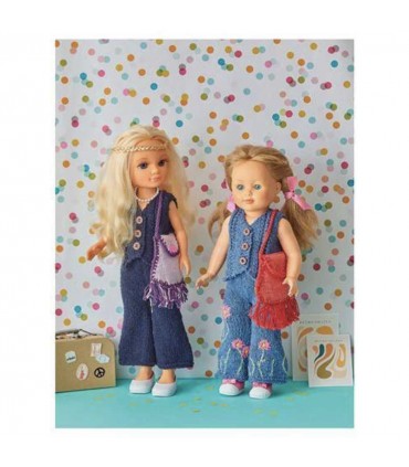 12 Tenues de poupées au tricot &amp; leurs accessoires