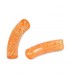 Perles acryliques Tubes Givrées - ORANGE