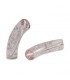 Perles acryliques Tubes Givrées - Mauve Gris