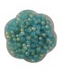 Perle acrylique Ronde Bicolore - MINT doré