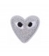 Thermocollant -"COMME DES GARÇONS" : Coeur Argenté