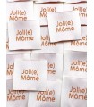 Étiquette tissée à coudre : Joli(e) Môme Crème