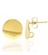 Apprêts en métal TQ boucles d'oreilles puces 12mm avec anneau - DORÉ
