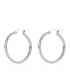 Boucles d'oreilles en acier Inox créoles 28mm - ARGENT