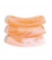 Perles acryliques Tube MARBRÉ PÊCHE