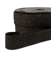 Élastique plat 32mm Lurex NOIR/DORÉ