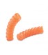 Perles acryliques Tube Torsadée ORANGE Transparent