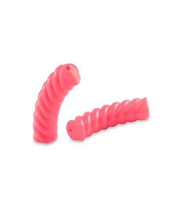 Perles acryliques Tube Torsadé FRAISE