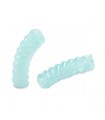 Perles acryliques Tube Torsadée MENTHE Transparent