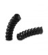 Perles acryliques Tube Torsadée NOIR