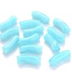 Perles acryliques Gros Tube MARBRÉ TURQUOISE