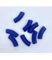 Perles acryliques Gros Tube BLEU DUR