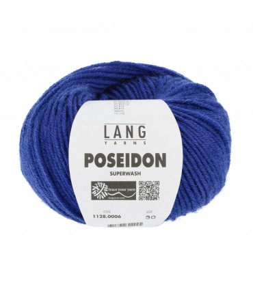 LANG YARNS : Poséidon -0006- BLEU ÉLECTRIQUE