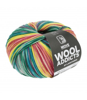 WOOL ADDICT : Move -0001- VERT JAUNE ROUGE