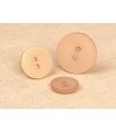 Bouton 2 trous satine - 23mm BEIGE