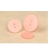 Bouton 2 trous satine  15mm Rose