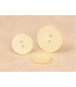 Bouton 2 trous satine  15mm IVOIRE