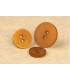Bouton 2 trous satine  15mm MARRON HAVANE