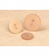 Bouton 2 trous satine -  18mm BEIGE