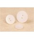 Bouton 2 trous satine -  18mm BLANC