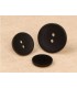 Bouton 2 trous satine -  18mm Noir