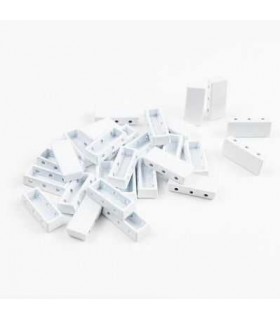 Perle Emaillee Rectangle BLANC