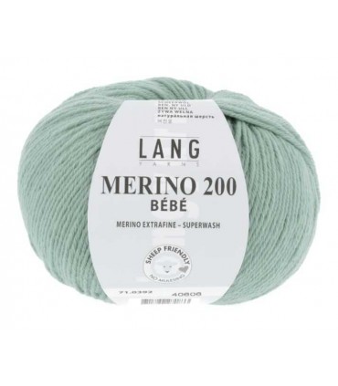 LANG YARNS  MERINO 200 BEBE vert deau