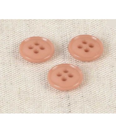 Bouton 4 trous recycle 11mm BEIGE