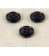 Bouton 4 trous recycle 11mm Noir