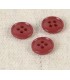 Bouton 4 trous recycle 11mm ROUGE