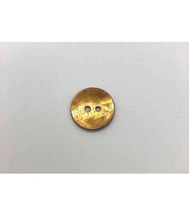 Bouton Nacre Glitter  15mm Moutarde