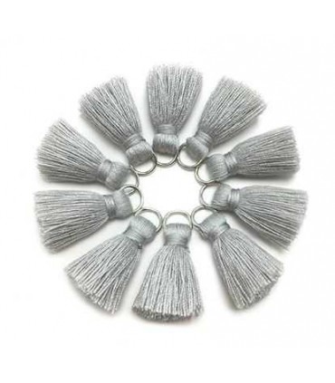 Mini POMPON Gland 2cm GRIS SOURIS