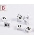 Perles emaillees forme carrees LETTRE B