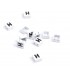 Perles emaillees forme carrees LETTRE H