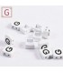 Perles emaillees forme carrees LETTRE G