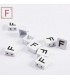 Perles emaillees forme carrees LETTRE F