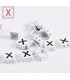 Perles emaillees forme carrees LETTRE X