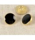 Bouton metal laque 11mm Noir