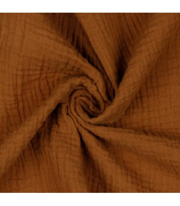 DOUBLE GAZE de coton Caramel