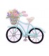 Thermocollant - Vélo avec son panier fleuris