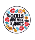 Thermocollant - Rond : Girls Are Made of Magic