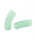 Perles acryliques Gros Tube Torsadé VERT MENTHE TRANSPARENT