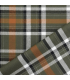 Flanelle de viscose écossais vert orange blanc
