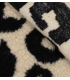 Fausse Fourrure de Mouton : léopard CRÈME et NOIR