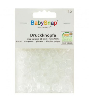 BABY SNAP : Pressions rondes TRANSPARENT